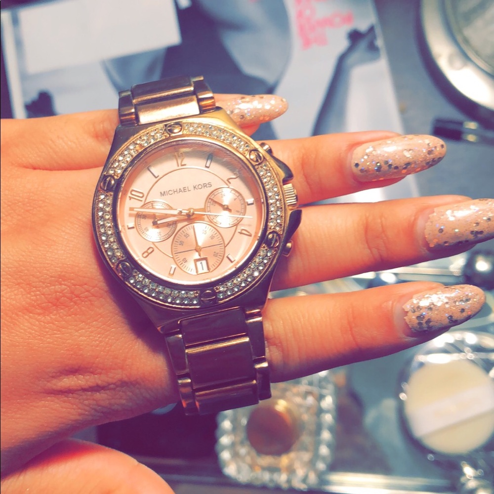 Authentic rose gold Michael Kors watch